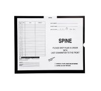 Spine  Black - Category Insert Jackets  System I  Open End  Carton of 250 