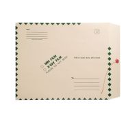 11pt Manila  15  x 18   Green Diamond Border  String and Button Closure X-Ray Film Mailers  Carton of 50 