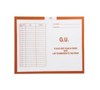 G U   Genito-Urinary   Orange  151 - Category Insert Jackets  System II  Open Top X-Ray Size  Carton of 250 