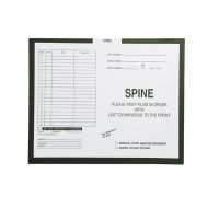 Spine  Green  364 - Category Insert Jackets  System II  Open TopX-Ray Size  Carton of 250 
