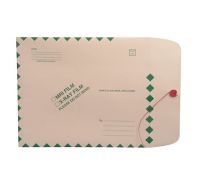 11pt Manila  11  x 13   Green Diamond Border  String and Button Closure X-Ray Film Mailers  Carton of 50 