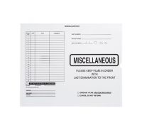 Miscellaneous  No Border-Black Imprint - Category Insert Jackets  System I  Open End  Carton of 250 