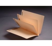 11pt  Full Cut End Tab Manila Folders  Letter Size  1 2 Pocket Inside Front  1 Divider Installed  Box of 50 