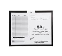 M R I   Black - Category Insert Jackets  System II  Open Top X-Ray Size  Carton of 250 
