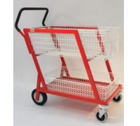 Mail Cart SMS4 with Two Baskets  Color  Blue or Red 