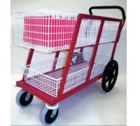 Mail Cart SMS6 with Two Baskets  Color  Red Only 