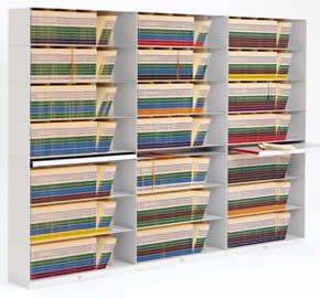 Stackable Shelving Letter Depth SuperStax Tier End-Tab Files Open